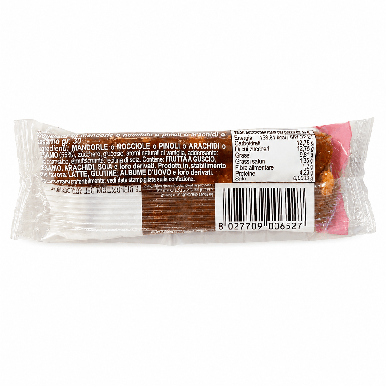 Grazioso Croccantino Arachidi 30g x 40 Pezzi – Snack Dolce Monoporzione