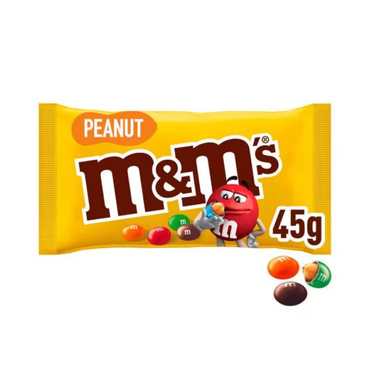 Mars- M&M’s Peanut – Box 24 Confezioni da 45 g con Arachidi e Cioccolato