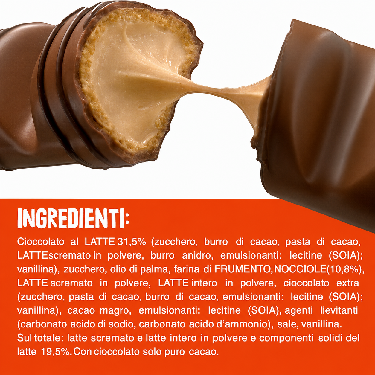 Kinder Bueno – Box 30 Packs | Wafer al Cioccolato con Crema alle Nocciole