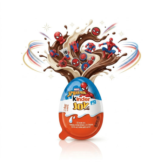 Kinder Joy Spiderman Sorpresa – Box da 24 pezzi ovetto di cioccolato a latte