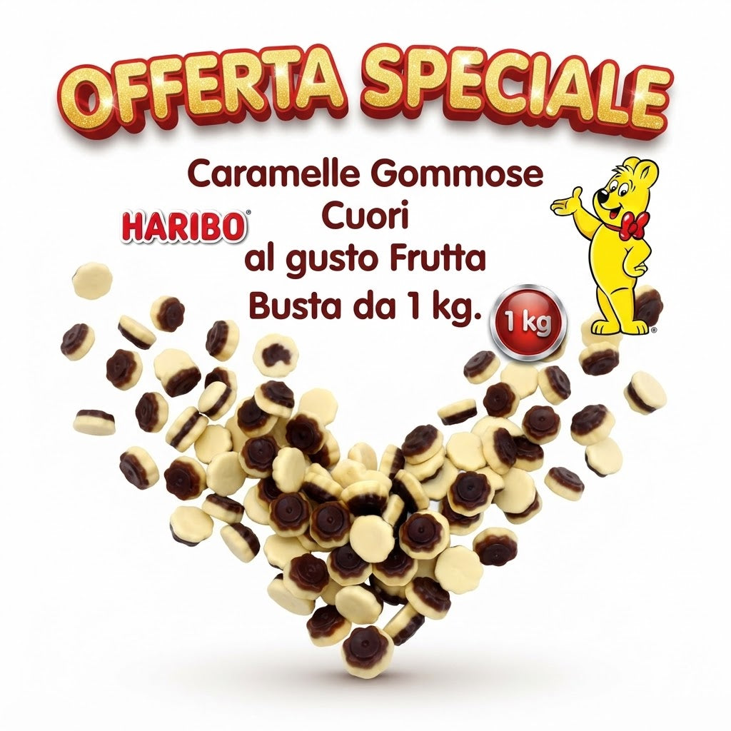 Haribo Dessert Caramelle Gommose al Gusto Caramello – 2 Buste da 1,5 kg, Totale 3 kg