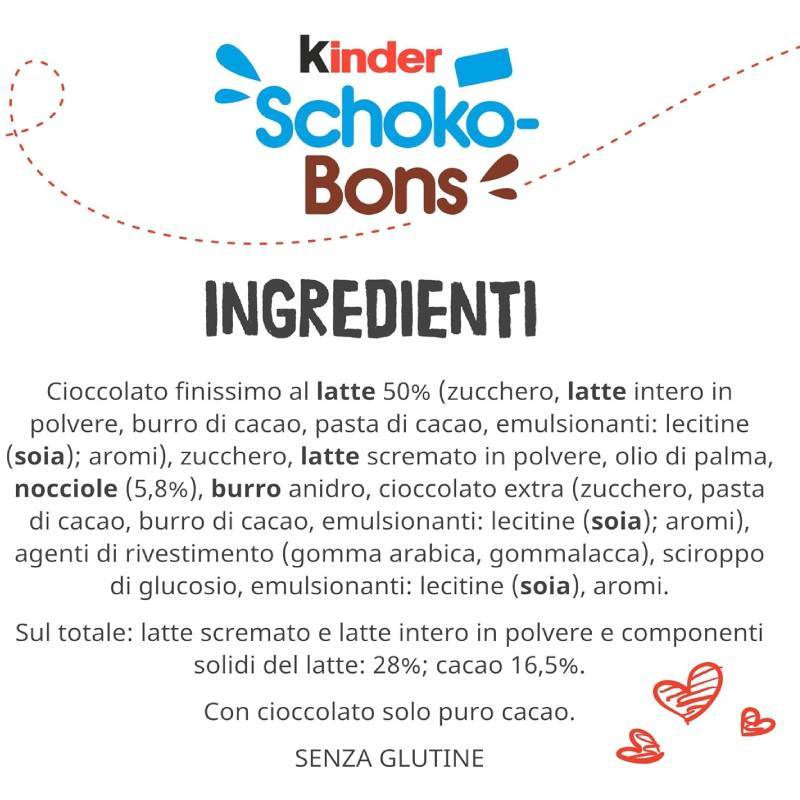 Kinder Schoko-Bons 12 Confezioni – Cioccolatini al Latte e Nocciole