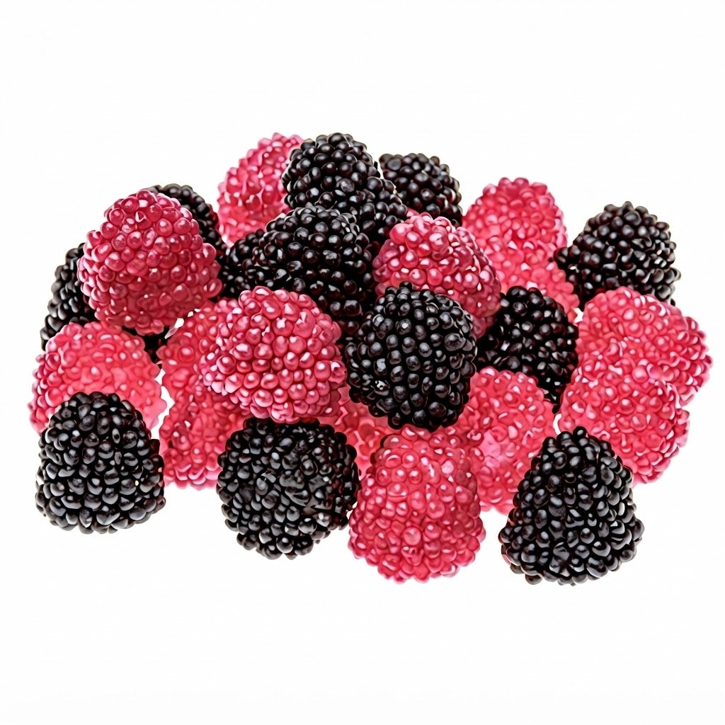 Haribo Berries Caramelle Gommose More e Lamponi – 2 Buste da 1 kg, Totale 2 kg