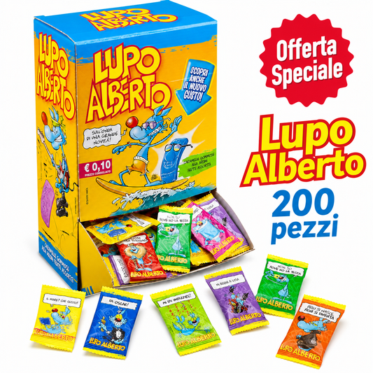 Lupo Alberto Caramelle Gommose Gusto Frutta – Box Espositore 200 Pezzi
