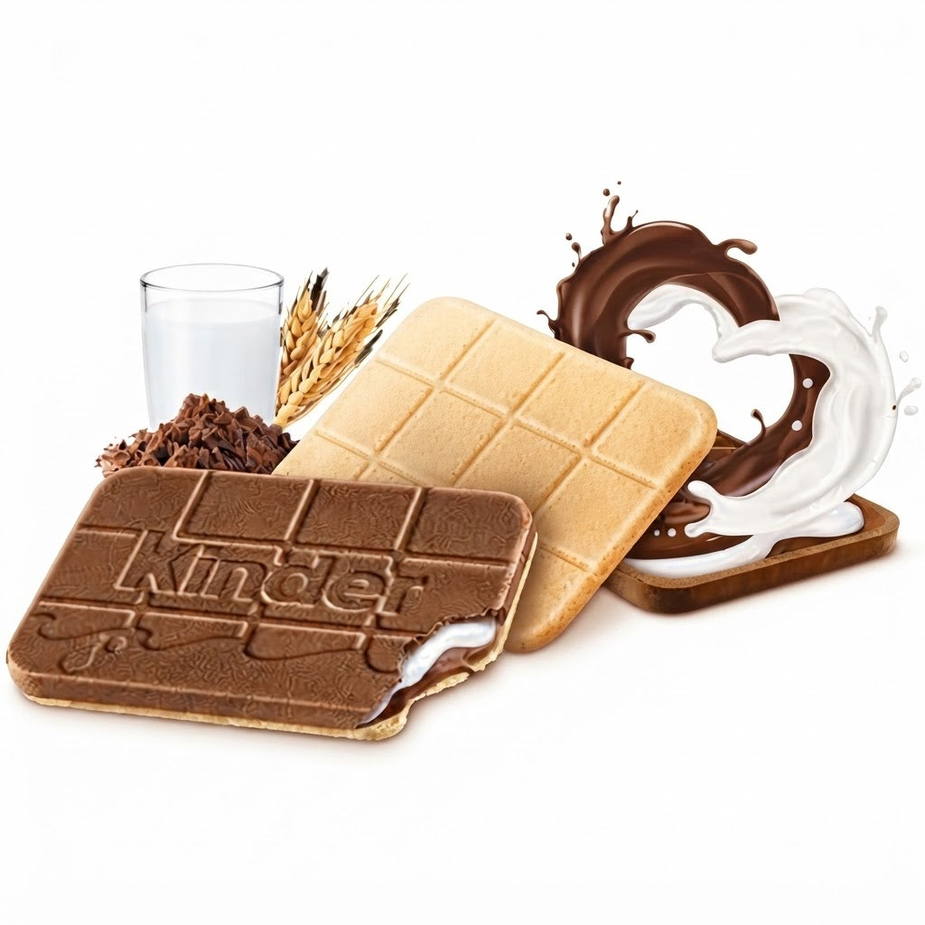 Kinder Cards Biscotti con Crema al Latte e Cacao – 4 Scatole da 5 confezione x 2, Totale 25 confezioni x 2