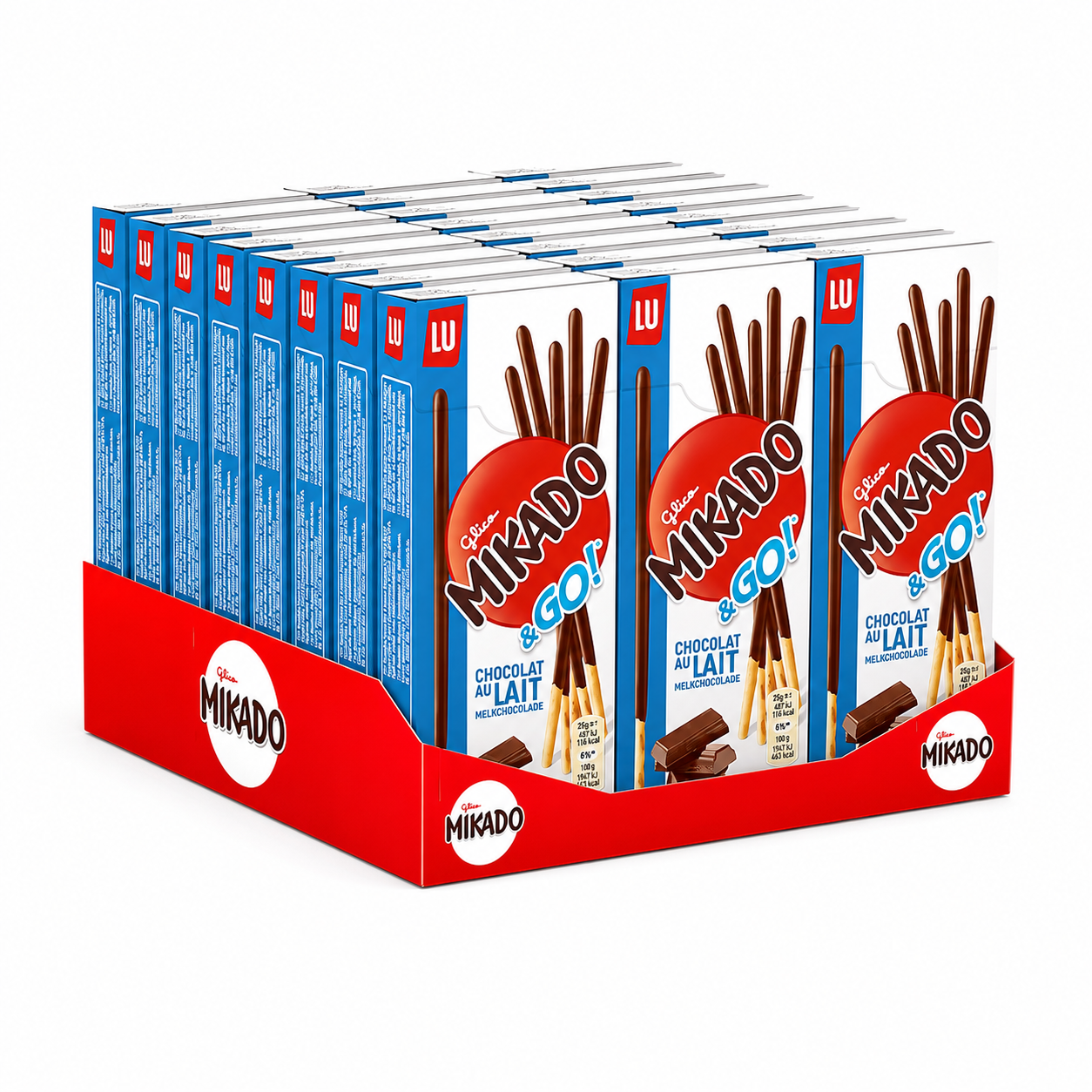 Mondelez International Mikado Bastoncini Croccanti Ricoperti di Cioccolato al Latte – Box 24 Confezioni