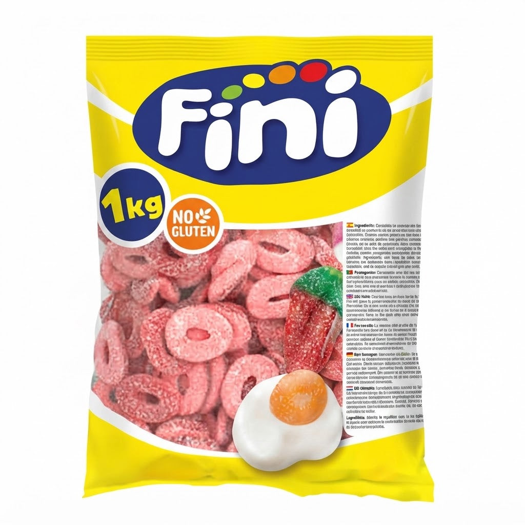 Fini Aros Fresa Caramelle Gommose Frizzanti alla Fragola – Busta da 1 kg