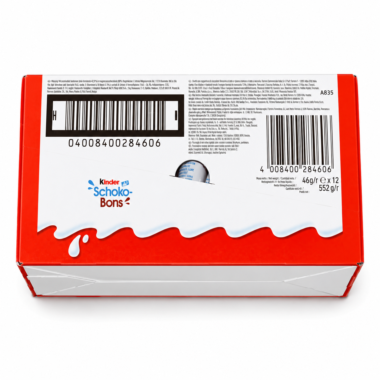 Kinder Schoko-Bons 12 Confezioni – Cioccolatini al Latte e Nocciole