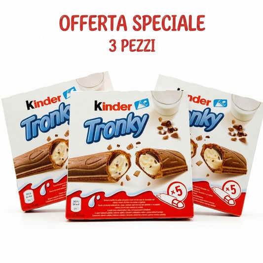 Kinder Tronky Nocciola – 3 Scatole da 5 Pezzi, Totale 15 Snack