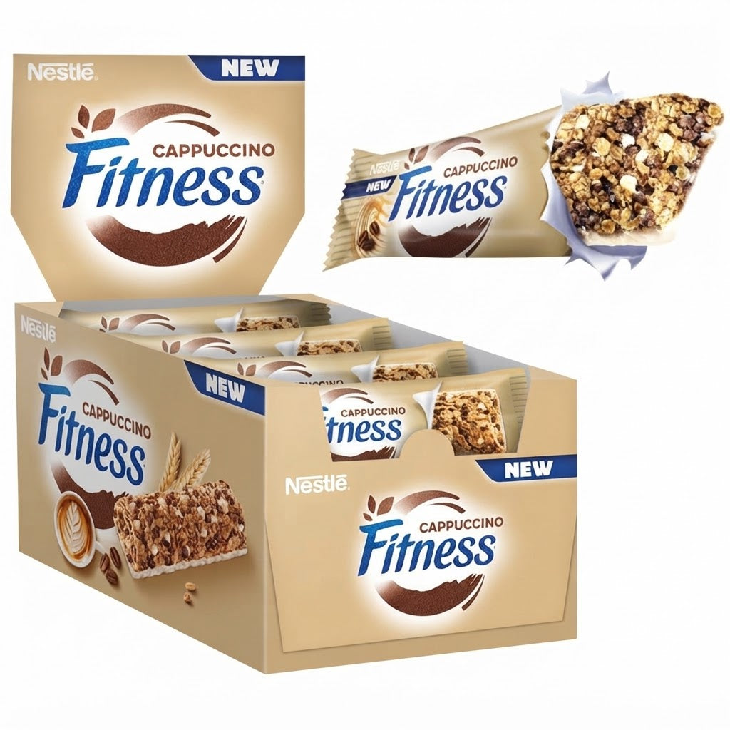 Nestlé Fitness Cappuccino – 24 Barrette da 23,5 g ai Cereali Integrali