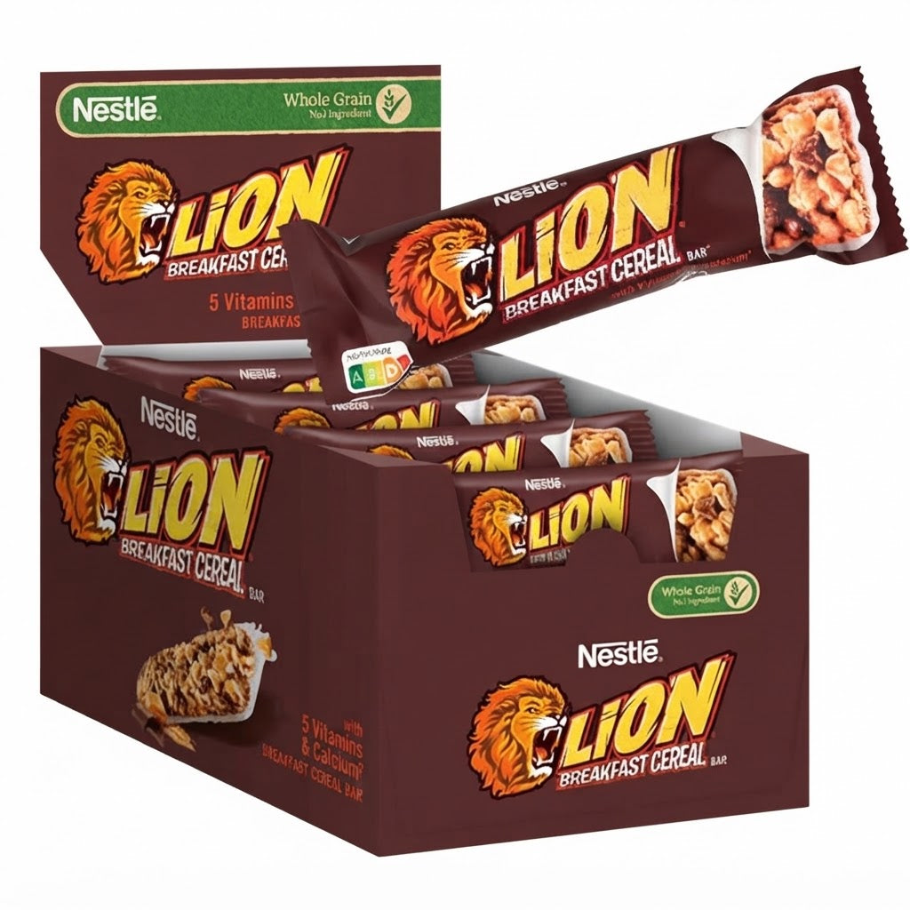 Nestlé Lion Breakfast Cereal Bar – 16 Barrette da 25 g, Cereali e Cioccolato