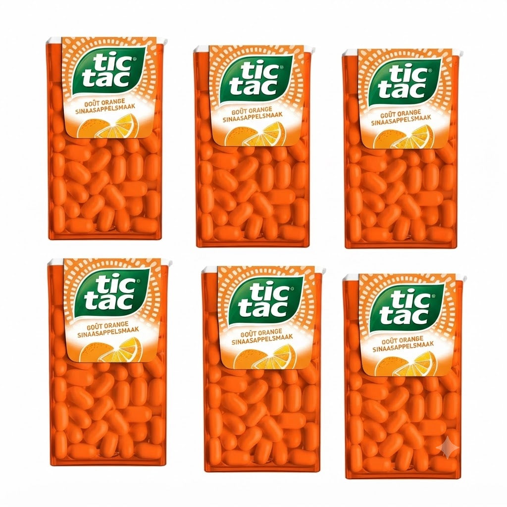 Tc Tac Arancia Confetti alla Arancia – Box da 24 Pezzi, Totale 432 g