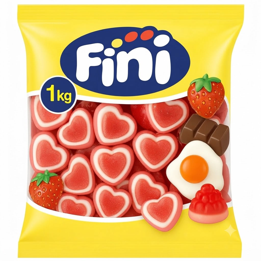 Fini Cuore Tricolore Caramelle Gommose alla Frutta zuccherata – Busta da 1 kg