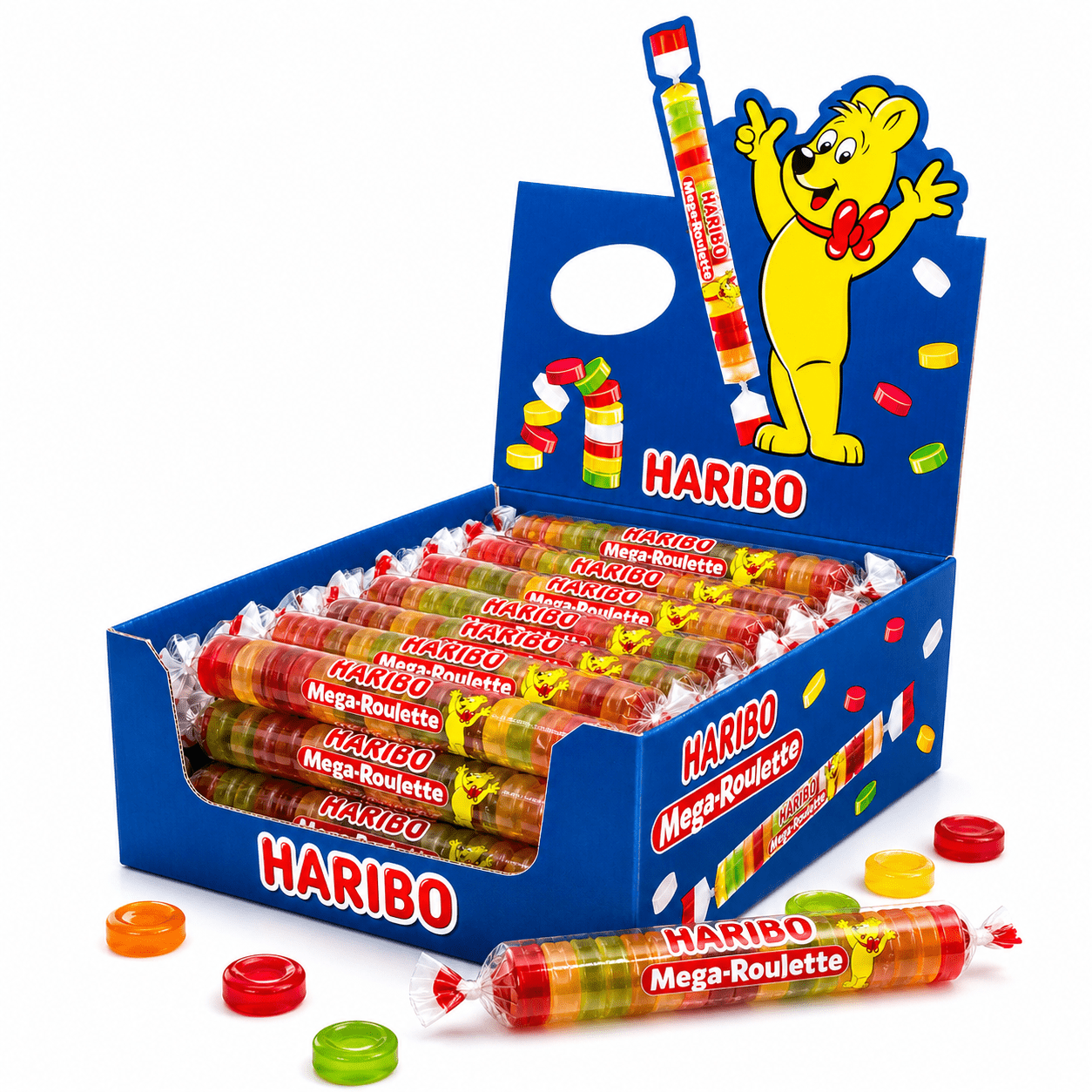 Haribo Mega Roulette 40 Pezzi – Caramelle Gommose Assortite Gusto Frutta