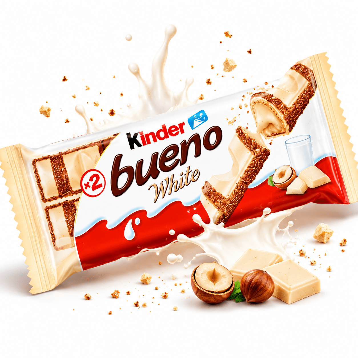 Kinder Bueno Classico + Kinder Bueno White – 30 Confezioni, 60 Barrette