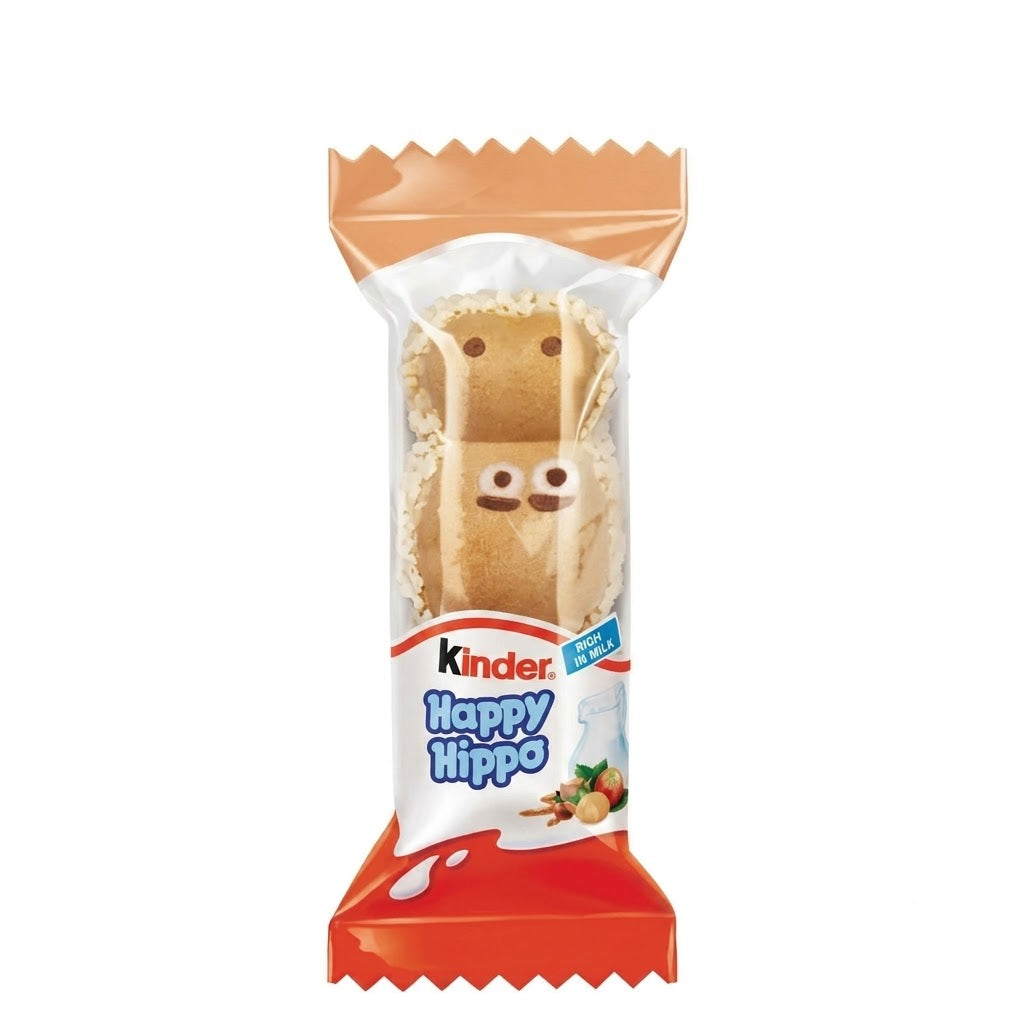 Kinder Happy Hippo Wafer alla Nocciola – 3 Scatole da 5 Pezzi, Totale 15