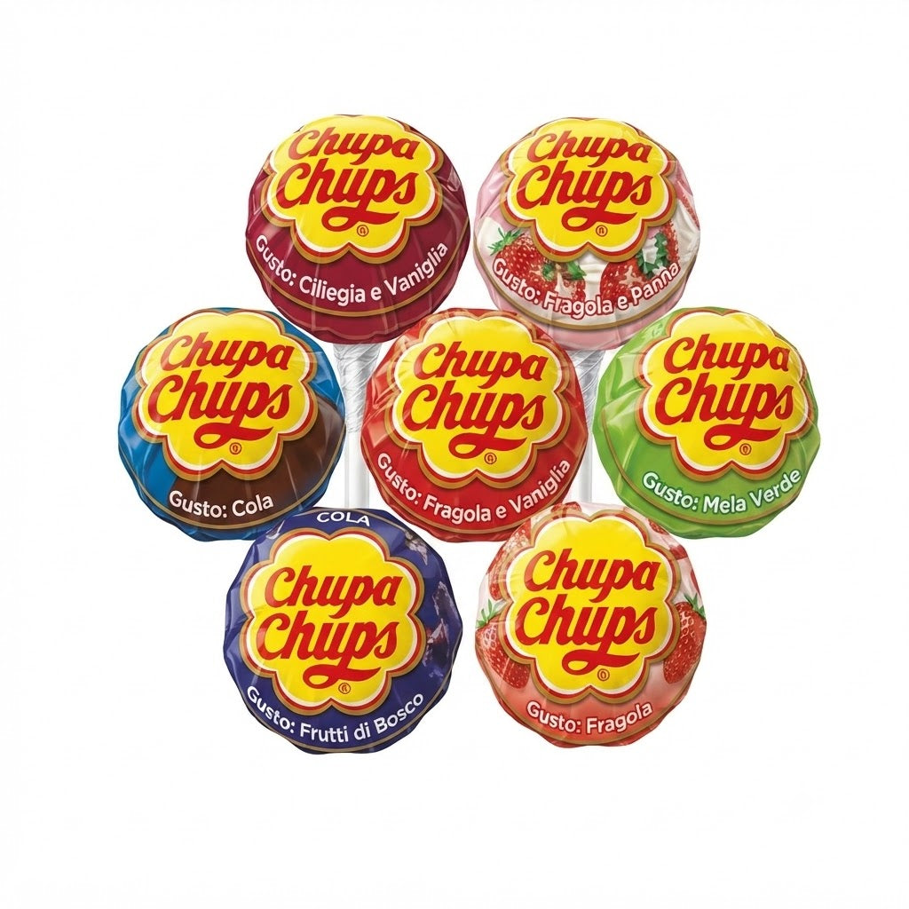 Perfetti Van Melle Chupa Chups The Best Of Gusti Assortiti – Busta da 120 Lecca Lecca
