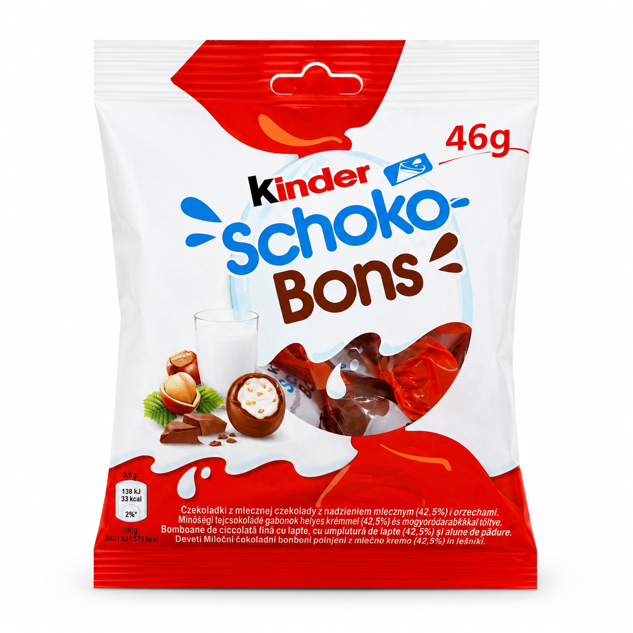 Kinder Schoko-Bons 12 Confezioni – Cioccolatini al Latte e Nocciole