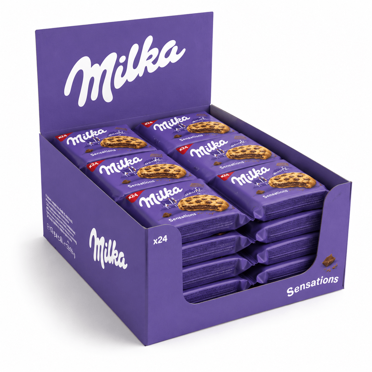 Mondelez International Milka Sensations Biscotti Ripieni al Cioccolato – Box 24 Confezioni da 2 Cookies