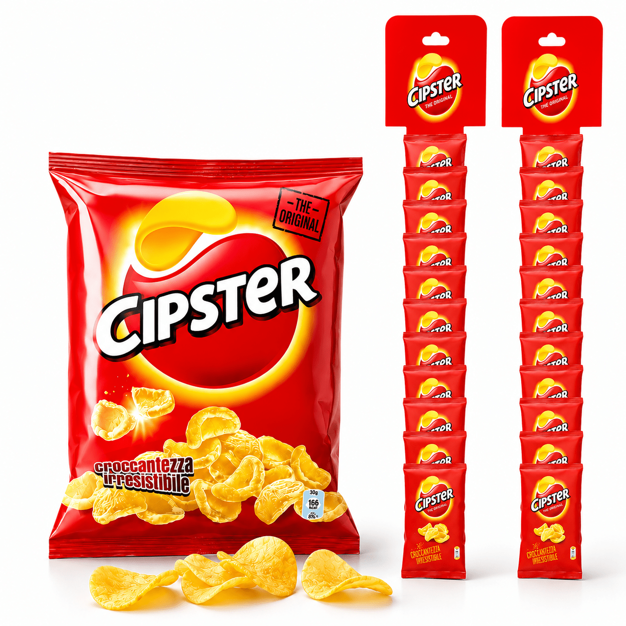 Cipster The Original – 22 Buste | Snack Croccanti di Patate