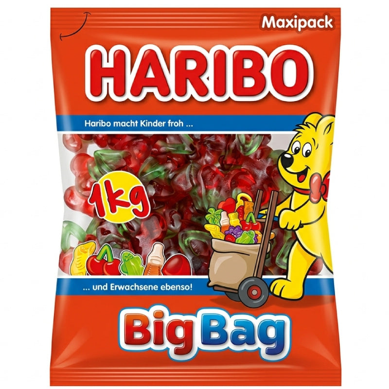 Haribo Ciliegie Caramelle Gommose alla Frutta – Busta da 1 kg