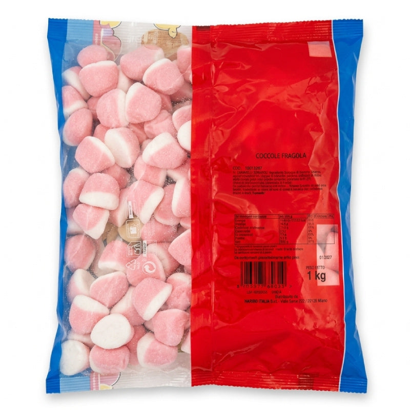 Haribo Coccole Fragola – Caramelle Gommose Zuccherate Gusto Fragola – Busta da 1 kg