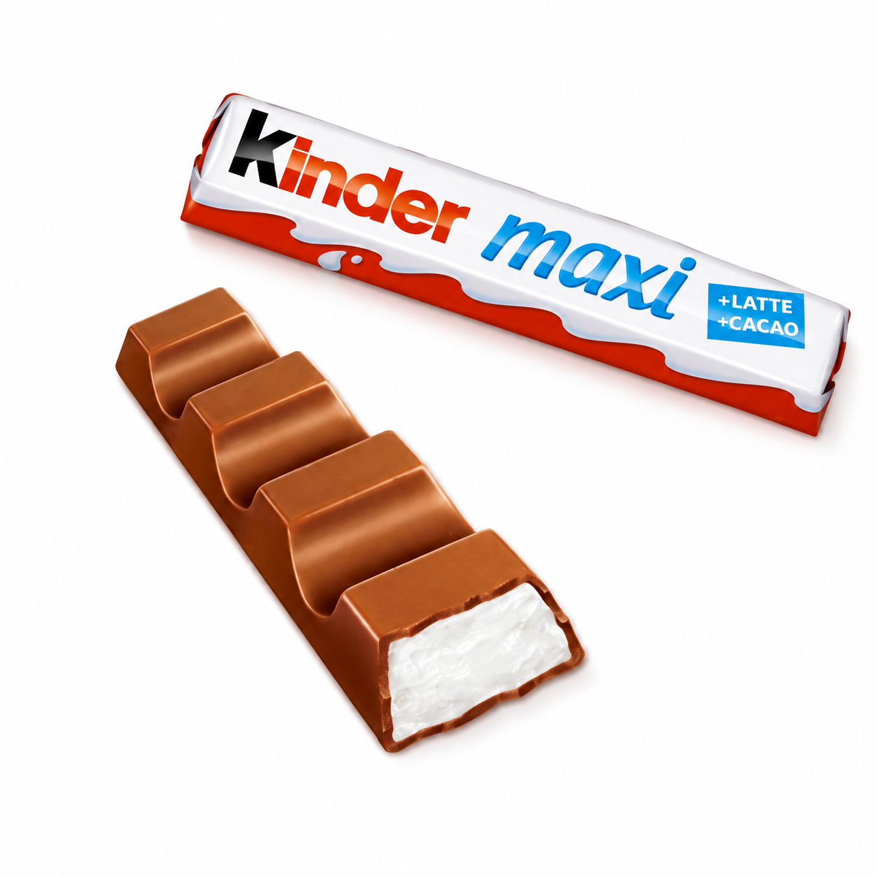 Kinder Maxi Cioccolato al Latte con Ripieno al Latte – 3 Confezioni da 10 pezzi,Totale 30 Pezzi