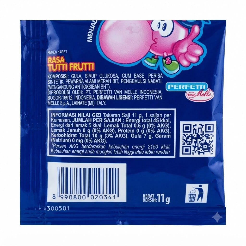 Perfetti Chewing Gum Big Babol Fili Folly Gusto Frutta – Box da 12 Buste