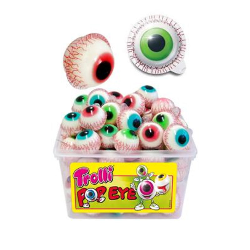 Trolli Pop Eye Occhi Gommosi Ripieni – 60 Pezzi Confezionati Singolarmente
