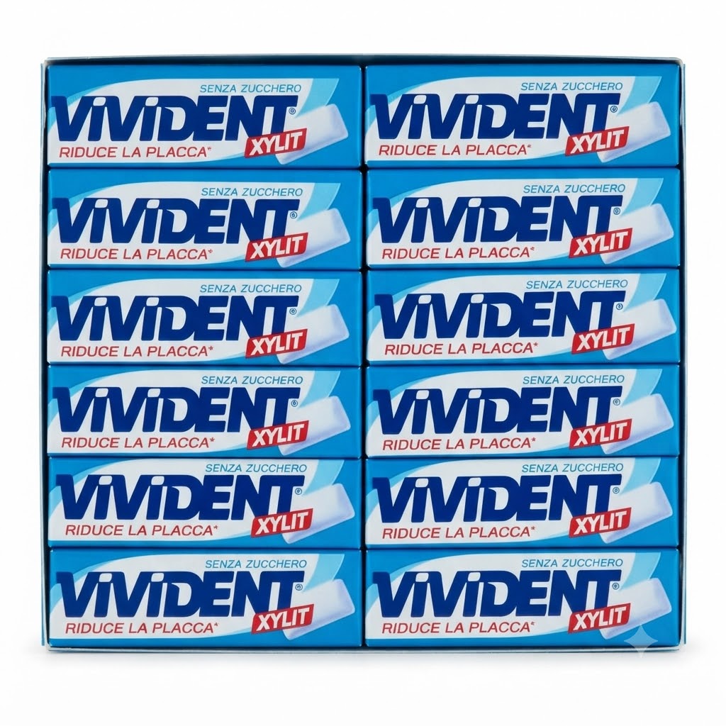 Vivident Xylit Spearmint Senza Zucchero – Confezione da 40 Astucci