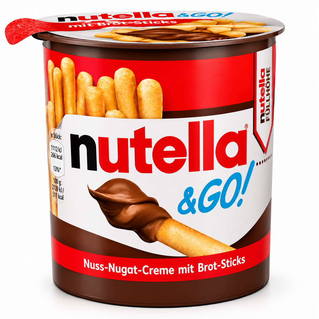 Nutella &GO! Crema alle Nocciole e Cacao con Grissini – 12 Pezzi
