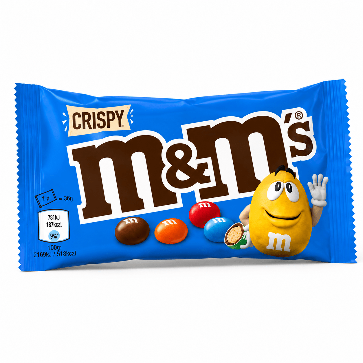M&M’s Crispy 24 Pezzi – Confetti Croccanti al Cioccolato – 24 Buste da 36 g