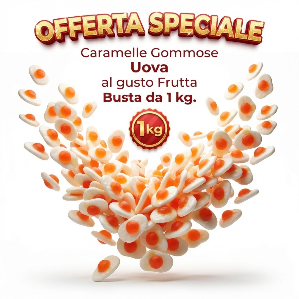 Fini Uova Caramelle Gommose al Gusto Frutta – Busta da 1 kg