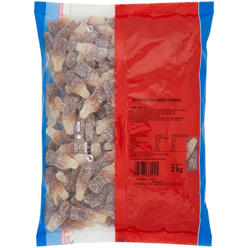 Haribo Bottiglie Cola Frizzanti Caramelle Gommose Zuccherate – 2 kg