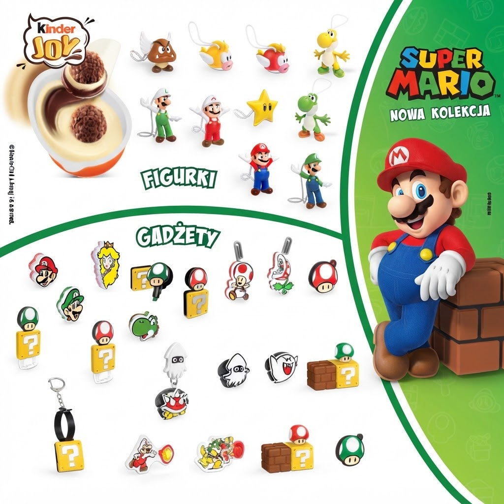 Kinder Joy Mario Bros con Sorpresa – Box da 24 pezzi ovetto di cioccolato a latte