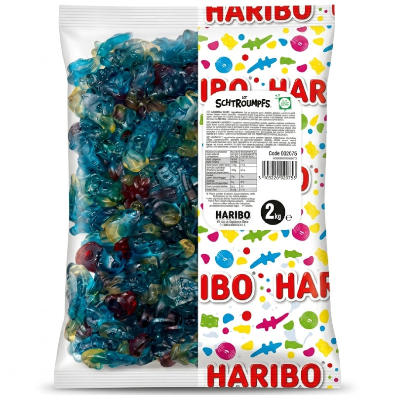 Haribo Puffi Schtroumpfs Caramelle Gommose Gusto Frutta – Busta da 2 kg