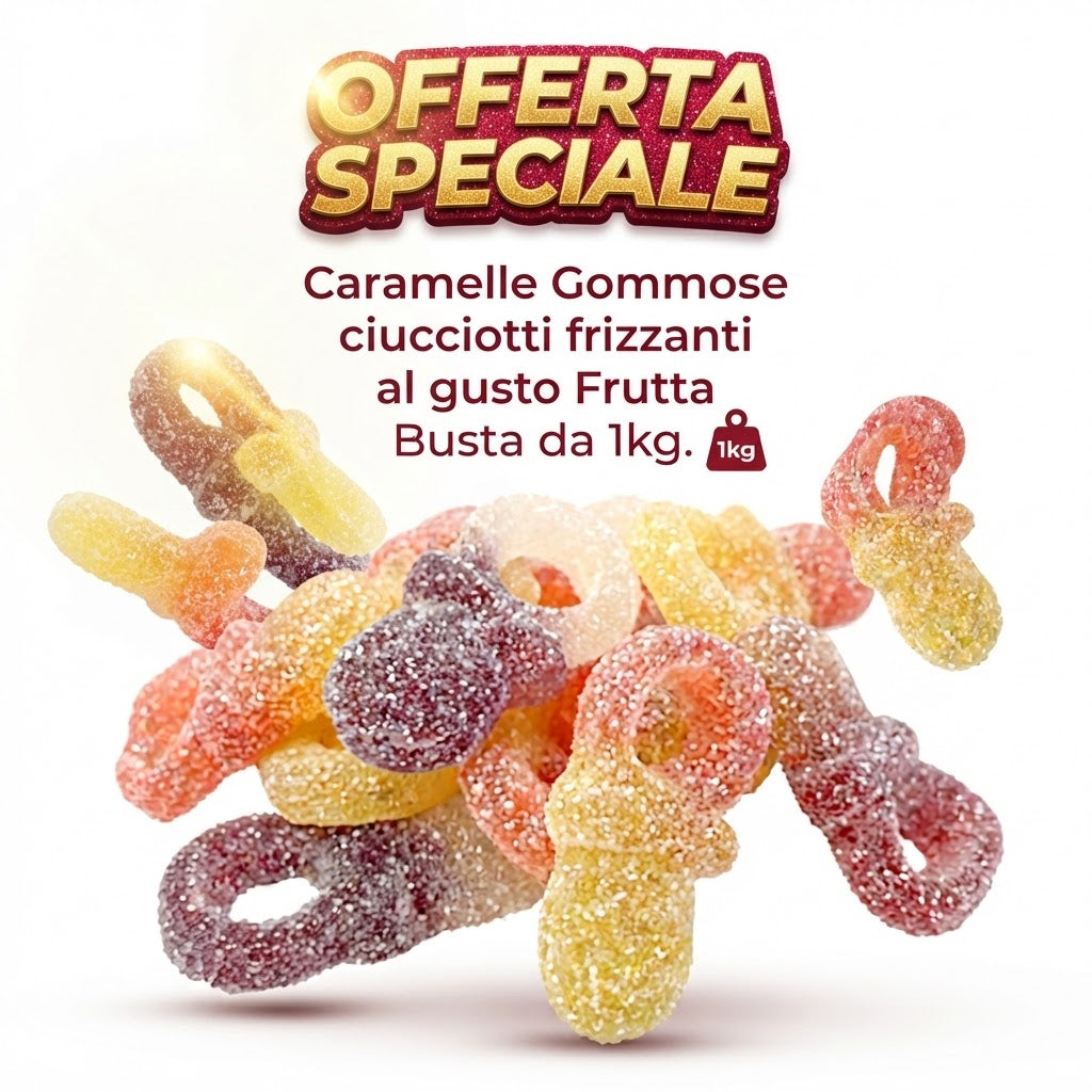 Haribo Ciucciotti Frizzanti Caramelle Gommose alla Frutta – Busta da 1 kg