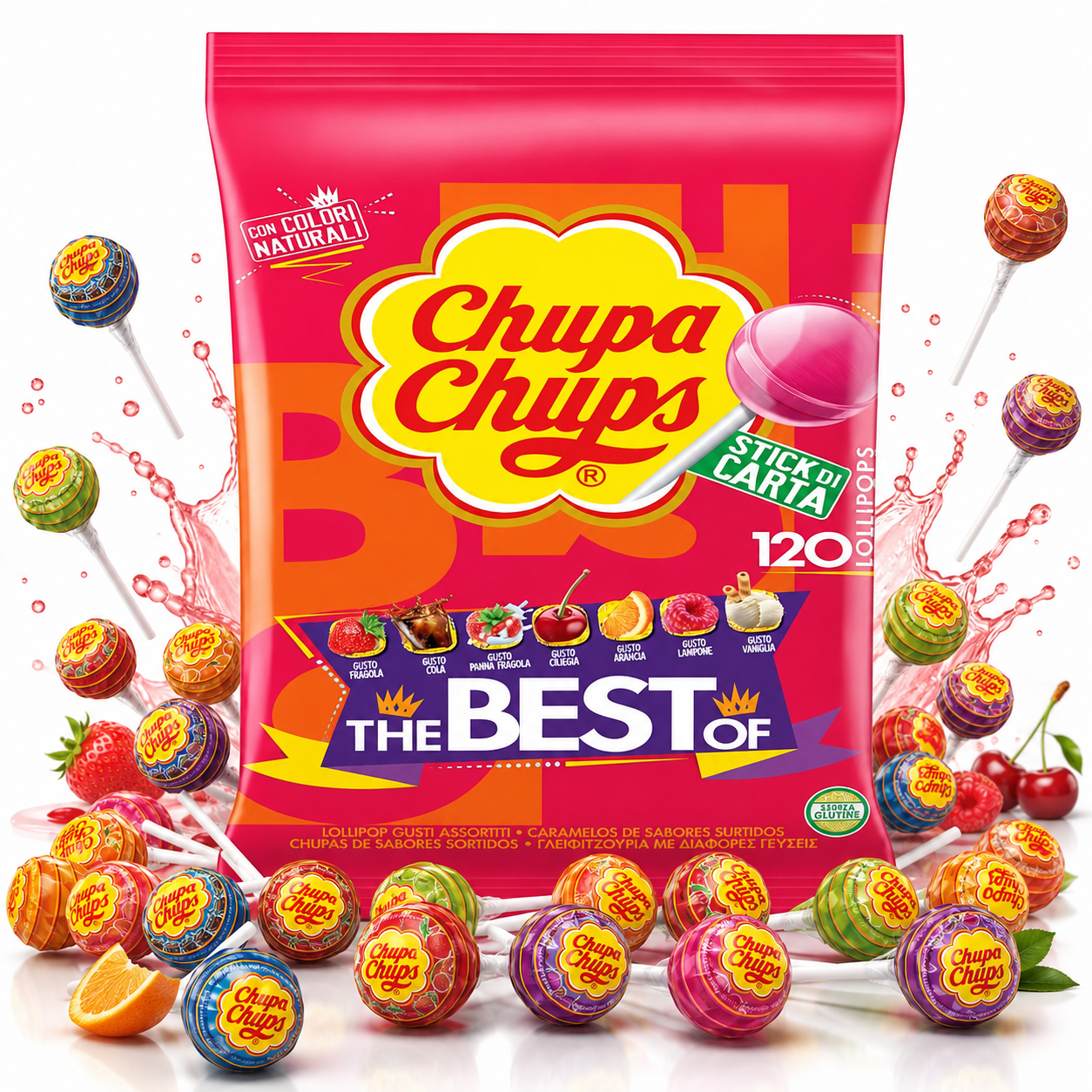 Perfetti Chupa Chups + Lupo Alberto – 120 Lecca Lecca + 200 Caramelle Gommose, Totale 320 Pezzi