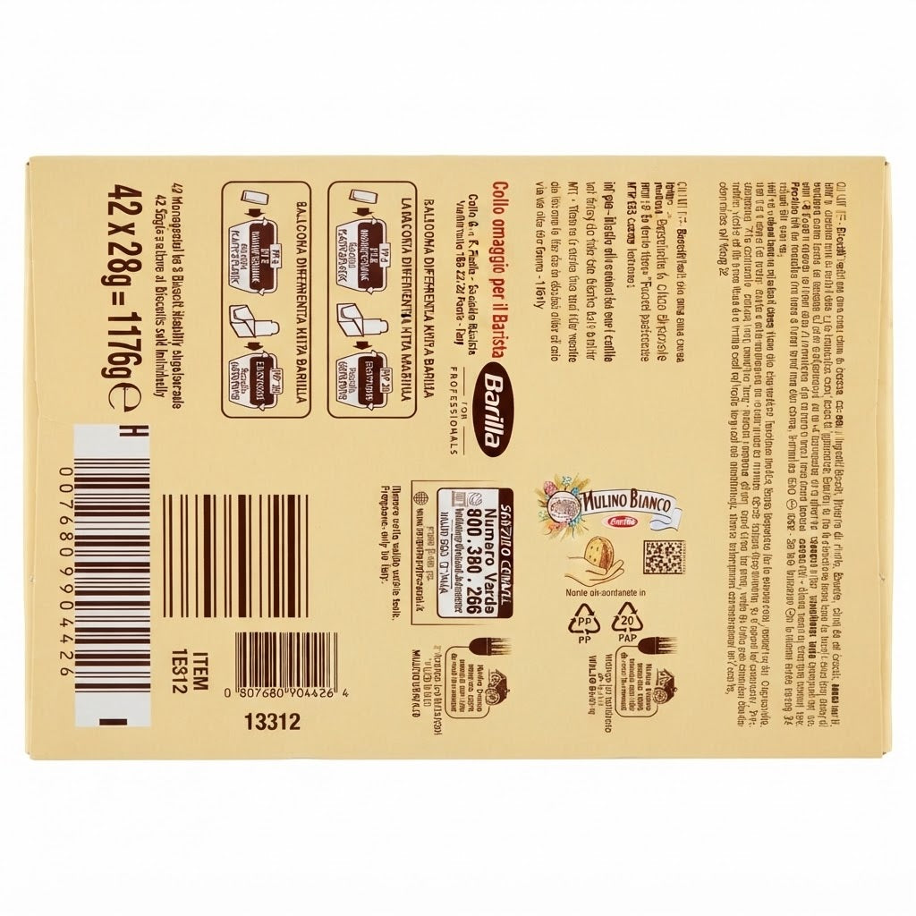 Baiocchi Classici Mulino Bianco – Box 42 Confezioni da 3 Biscotti