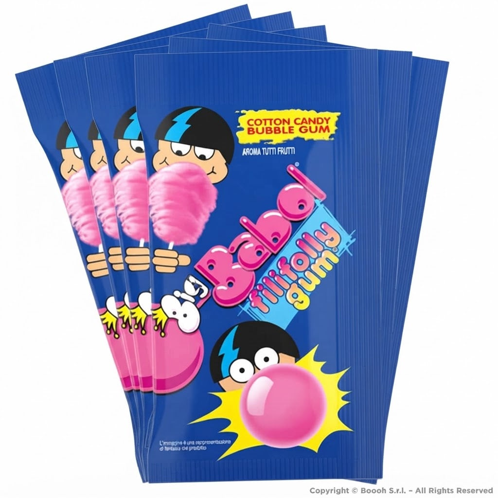 Perfetti Chewing Gum Big Babol Fili Folly Gusto Frutta – Box da 12 Buste