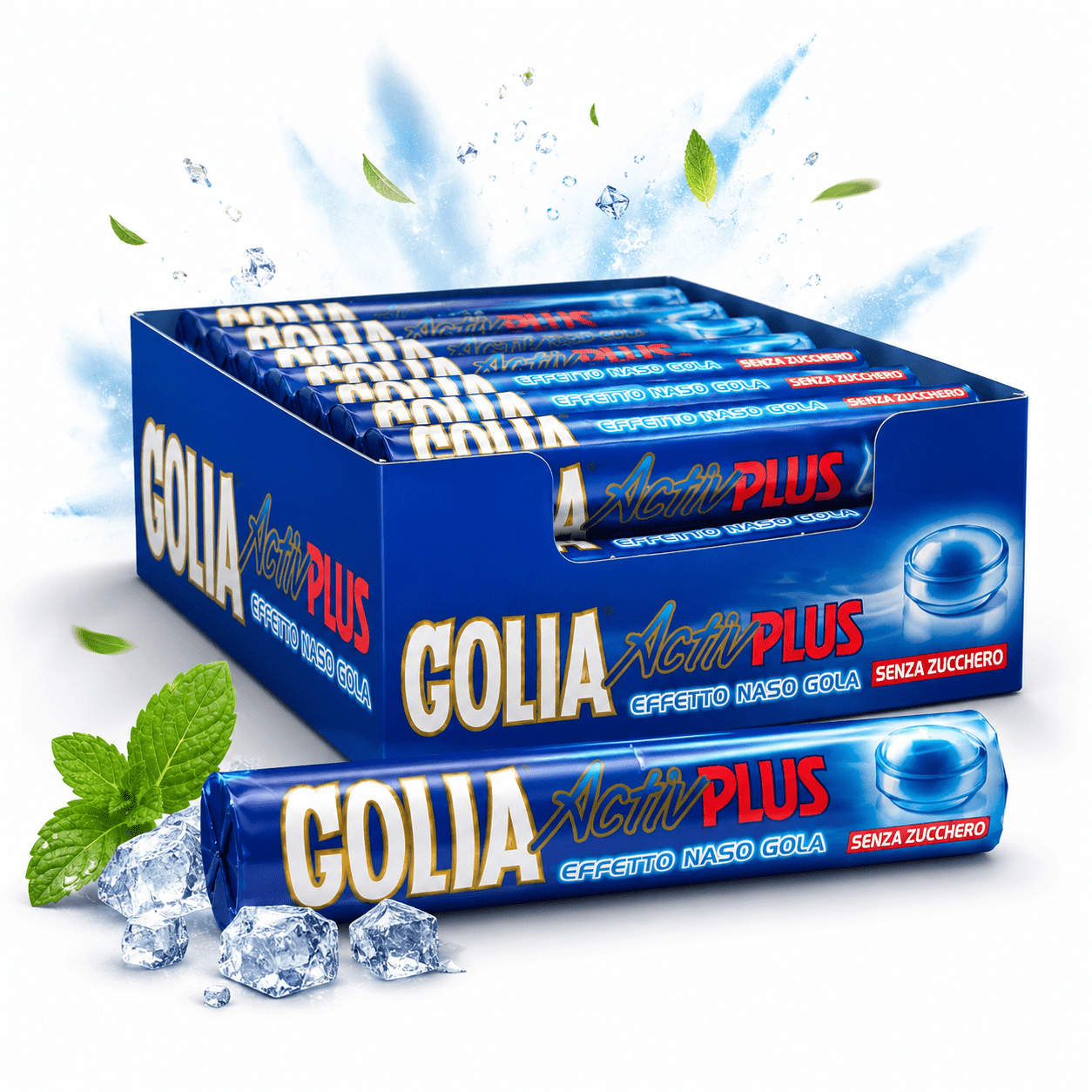Golia Caramella Activ Plus Senza Zucchero – 2 Confezioni da 24 Stick, Totale 48 Stick