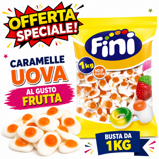 Fini Uova Caramelle Gommose al Gusto Frutta – Busta da 1 kg