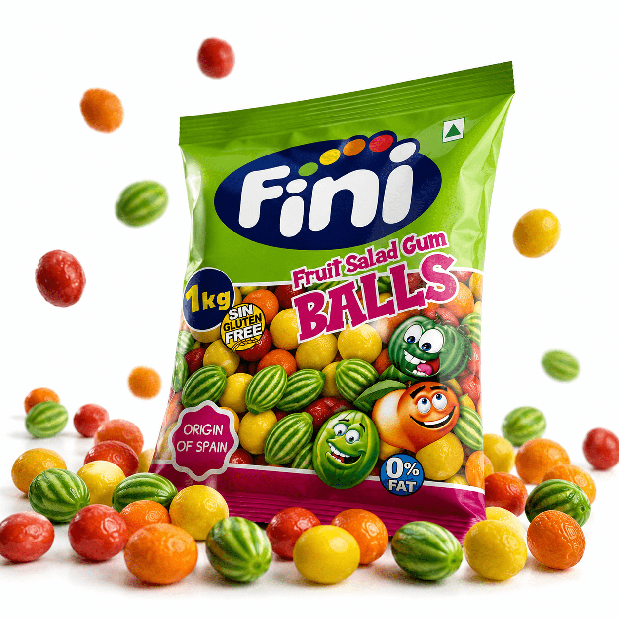 Fini Macedonia Gomme da Masticare Assortite alla Frutta – 1 kg