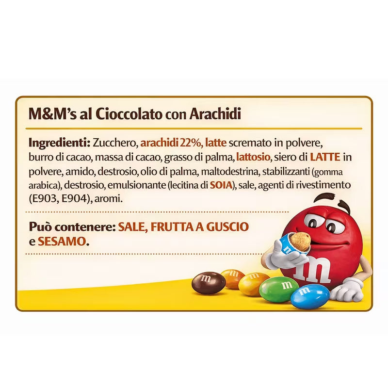 Mars- M&M’s Peanut – Box 24 Confezioni da 45 g con Arachidi e Cioccolato