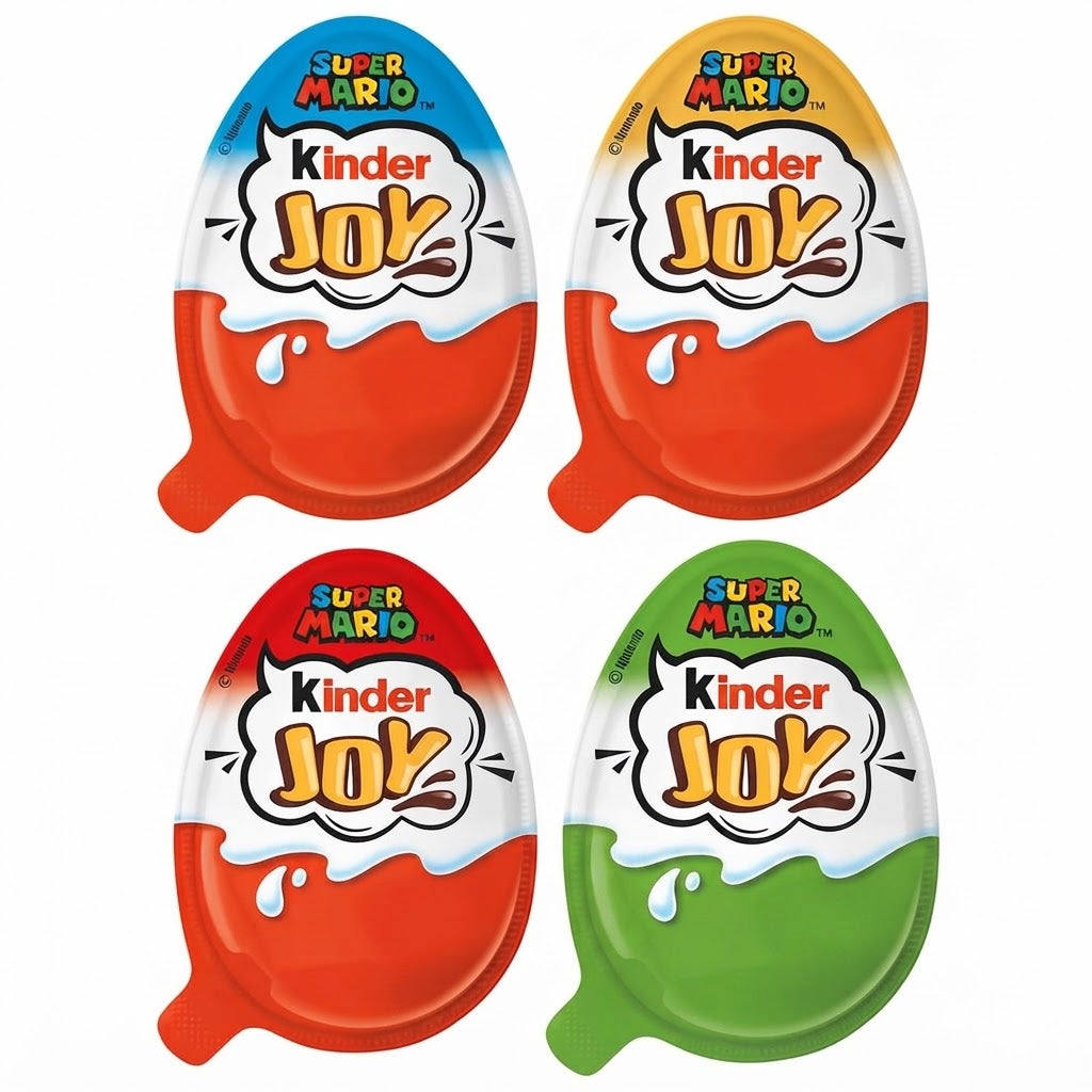 Kinder Joy Mario Bros con Sorpresa – Box da 24 pezzi ovetto di cioccolato a latte