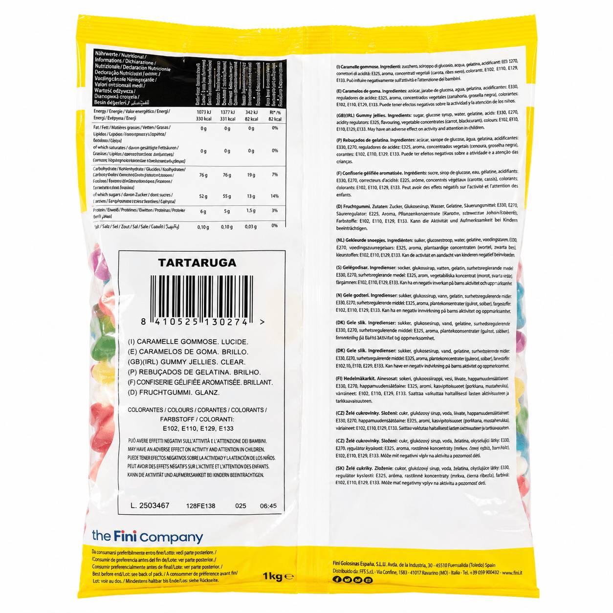 Fini Tartaruga Caramelle Gommose alla Frutta – Busta da 1 kg