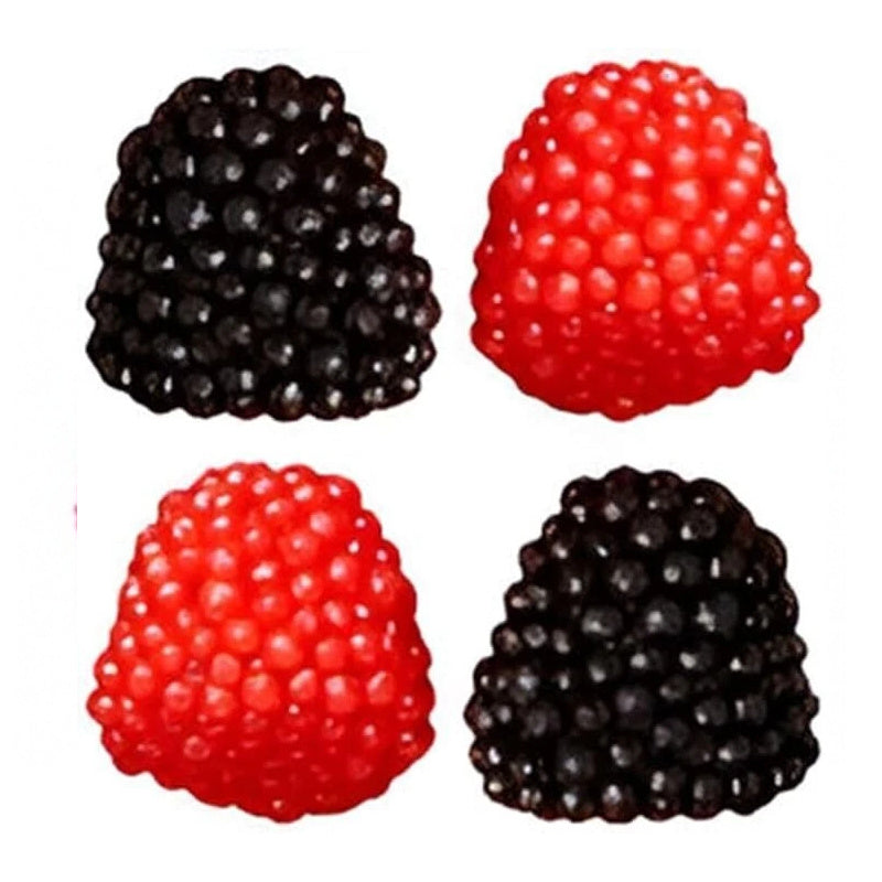 Haribo Berries Caramelle Gommose More e Lamponi – 2 Buste da 1 kg, Totale 2 kg