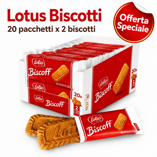 Lotus Biscoff – Confezione da 20 Pacchetti x 2 Biscotti