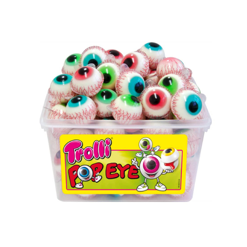 Trolli Pop Eye Occhi Gommosi Ripieni – 60 Pezzi Confezionati Singolarmente