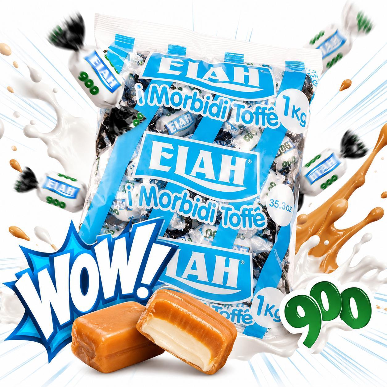 Elah 900 Mentaliquirizia Caramelle Morbide Toffee Menta e Liquirizia – Busta da 1 kg